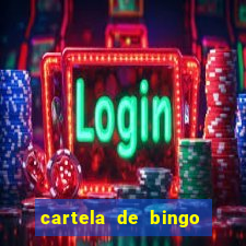 cartela de bingo cha de panela